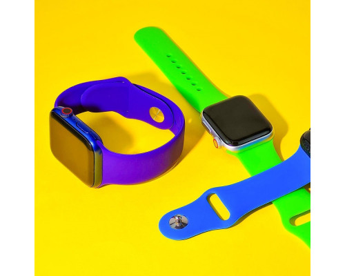 Ремінець Apple Watch Sport Band 38/40/41/42 mm 10 series (S/M & M/L) 3pcs black 4600000005584