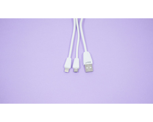 Кабель GOLF GC-27W для iphone и microUSB , white NBB-67194