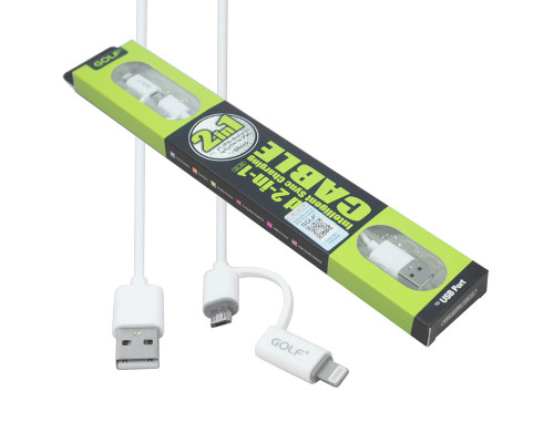 Кабель GOLF GC-20, Lightning and microUSB (2in1) NBB-67193