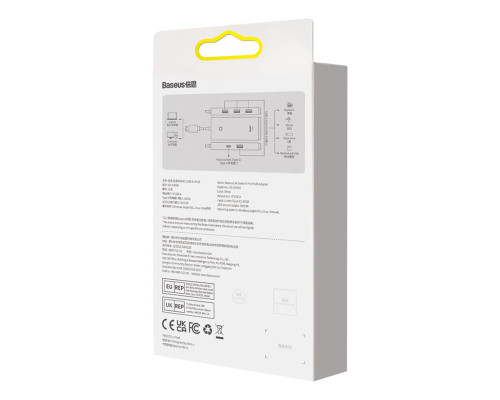 USB-Hub Baseus Lite Series 4-Port Type-C HUB Adapter (Type-C to USB 3.0*4) 25cm Black (WKQX030301)