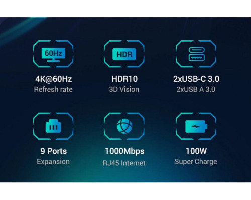 Хаб UGREEN CM498 Multifunction Adapter (UGR-15375)