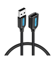 Кабель Vention USB 2.0 A Male to A Female Extension Cable 1.5M black PVC Type (CBIBG)