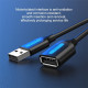 Кабель Vention USB 2.0 A Male to A Female Extension Cable 1.5M black PVC Type (CBIBG)