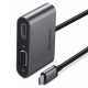 Хаб UGREEN USB-C to HDMI + VGA +USB 3.0 Adapter with PD (Space Gray) (UGR-50505)