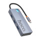 USB-хаб HOCO HB50 Wow 5-in-1 multi-function converter (HDTV+PD+USB3.0*3) Deep Space Gray (6942007647298)