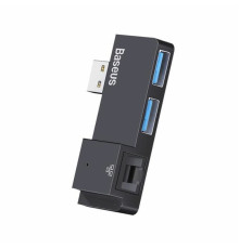 USB-Hub Baseus Multifunctional HUB (USB A to RJ45*1+USB3.0*2)Black