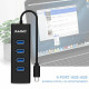 USB-Hub Maiwo KH304C USB 3.1 TYPE-C to 4 USB3.0, cable 0.15m, Black