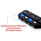 USB-Hub Lapara LA-USB305 USB 3.0 4 switches for each USB port with power supply 2А/5В Black