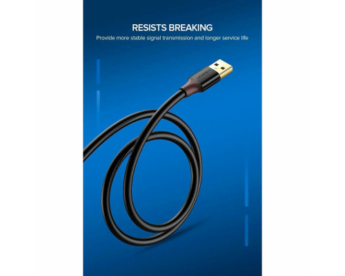 Подовжувач UGREEN US129 USB 3.0 Extension Male Cable 3m (Black) (UGR-30127)