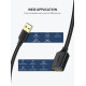 Подовжувач UGREEN US129 USB 3.0 Extension Male Cable 3m (Black) (UGR-30127)