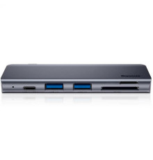 USB-Hub Baseus Harmonica Five-in-one HUB Adapter Grey