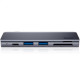 USB-Hub Baseus Harmonica Five-in-one HUB Adapter Grey