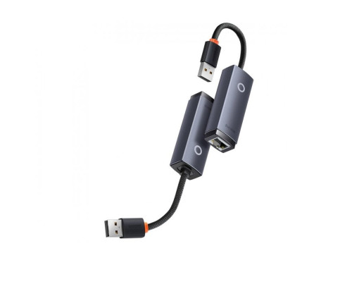 USB-Хаб Baseus Lite Series Ethernet Adapter USB-A to RJ45 LAN Port (100Mbps) Black (WKQX000001)
