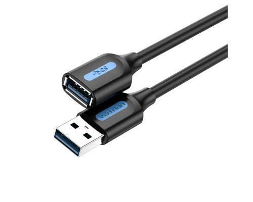 Кабель Vention USB 3.0 A Male to A Female Extension Cable 0.5M black PVC Type (CBHBD)