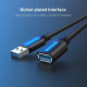 Кабель Vention USB 3.0 A Male to A Female Extension Cable 1.5M black PVC Type (CBHBG)