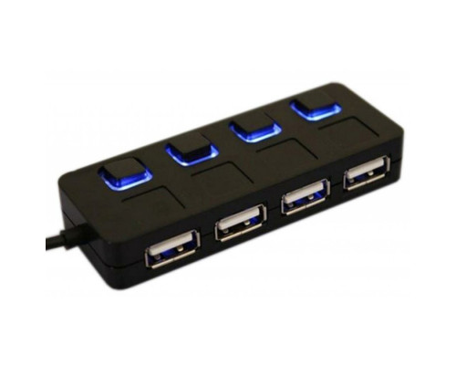 USB-Hub Lapara LA-SLED4 USB 2.0 4 switches for each USB port Black