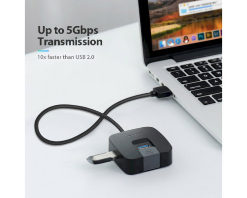 Хаб Vention 4 Ports USB 3.0 HUB 0.15M Black (CHBBB)