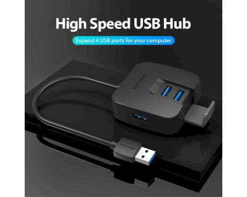 Хаб Vention 4 Ports USB 3.0 HUB 0.15M Black (CHBBB)