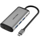 Хаб Vention Type-C to HDMI/USB3.0*3/PD Converter 0.15M Gray Metal Type (CNBHB)