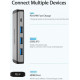 Хаб Vention Type-C to HDMI/USB3.0*3/PD Converter 0.15M Gray Metal Type (CNBHB)