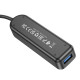 Адаптер Borofone DH5 Erudite 4-in-1 adapter(USB to USB3.0*4)(L=0.2M) Black