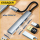 Хаб Essager Fengyang 4 in 1 Splitter (Type-C port) grey (EHBC04-FY0G-P)