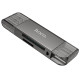 Хаб HOCO HB39 USB/Type-C 3.0 high-speed card reader Metal Gray