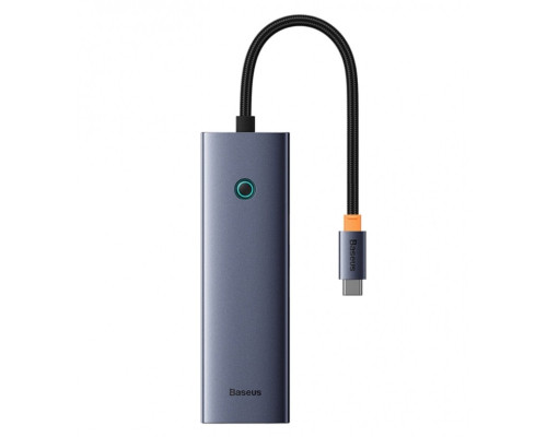 USB-хаб Baseus UltraJoy Series 6-Port HUB (Direct-Link Type) Space Grey（USB-C*2 to USB-C 40Gbps*1+USB3.0*3+SD/TF3.0*1） (B00052802811-03)