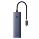 USB-хаб Baseus UltraJoy Series 6-Port HUB (Direct-Link Type) Space Grey（USB-C*2 to USB-C 40Gbps*1+USB3.0*3+SD/TF3.0*1） (B00052802811-03)