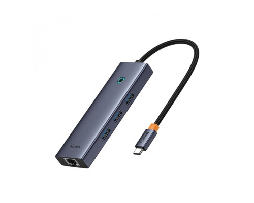 USB-хаб Baseus UltraJoy Series 6-Port HUB (Direct-Link Type) Space Grey（USB-C*2 to USB-C 40Gbps*1+USB3.0*3+SD/TF3.0*1） (B00052802811-03)