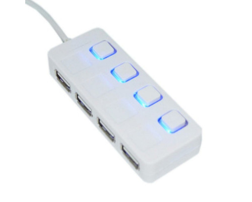 USB-Hub Lapara LA-SLED4 USB 2.0 4 switches for each USB port White