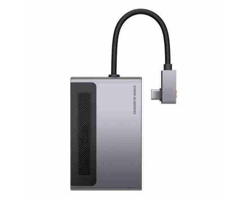 USB-Hub Baseus Magic Multifunctional Type-C HUB with a Retractable Clip Standard Edition Space Gray