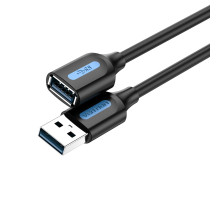 Кабель Vention USB 3.0 A Male to A Female Extension Cable 1M black PVC Type (CBHBF)