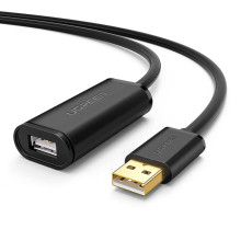 Кабель UGREEN US121 USB 2.0 Active Extension Cable with Chipset 25m (Black)(UGR-10325)