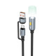 Кабель-світильник HOCO UA38C USB/Type-C to LED light adapter cable Black (6942007647755)