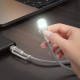 Кабель-світильник HOCO UA38C USB/Type-C to LED light adapter cable Black (6942007647755)