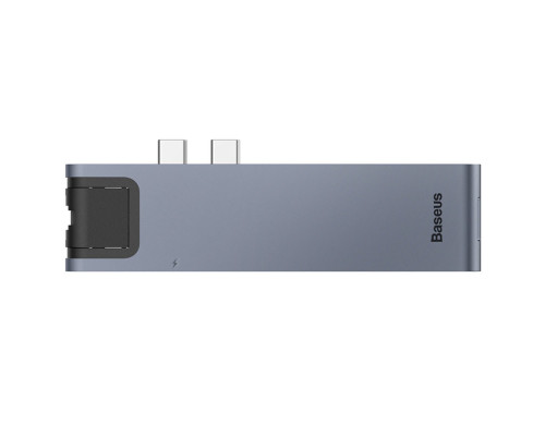 USB-Hub Baseus Thunderbolt C+Pro Seven-in-one smart HUB docking station Grey