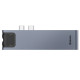 USB-Hub Baseus Thunderbolt C+Pro Seven-in-one smart HUB docking station Grey