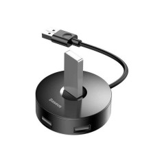 USB-Hub Baseus round box HUB adapter （USB3.0 to USB3.0*1+USB2.0*3）Black