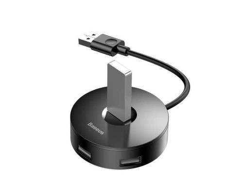 USB-Hub Baseus round box HUB adapter （USB3.0 to USB3.0*1+USB2.0*3）Black