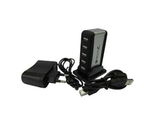 USB-Hub Lapara LA-UH7315 USB 2.0, 7 USB-port with power supply 2А/5В Black