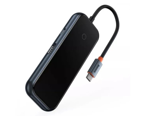 USB-Hub Baseus AcmeJoy 5-Port Type-C HUB Adapter（Type-C to USB3.0*2+USB2.0*1+Type-C PD&Data *1+RJ45*1）Dark Gray (WKJZ010113)