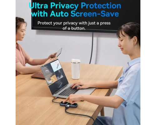 USB-Hub Baseus AcmeJoy 5-Port Type-C HUB Adapter（Type-C to USB3.0*2+USB2.0*1+Type-C PD&Data *1+RJ45*1）Dark Gray (WKJZ010113)