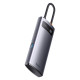 USB-хаб Baseus Metal Gleam Series 4-in-1 Multifunctional Type-C HUB Docking Station Gray（Type-C to USB3.0*4） (WKWG070013)