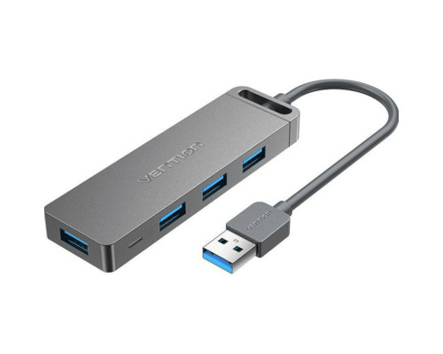 Хаб Vention 4-Port USB 3.0 Hub With Power Supply 0.15M Black (CHLBB)