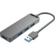 Хаб Vention 4-Port USB 3.0 Hub With Power Supply 0.15M Black (CHLBB)