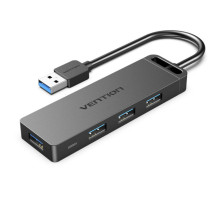 Хаб Vention 4-Port USB 3.0 Hub With Power Supply 0.15M Black (CHLBB)