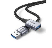 Кабель UGREEN US115 USB 3.0 Extension Cable Aluminum Case 2m (Black)(UGR-10497)