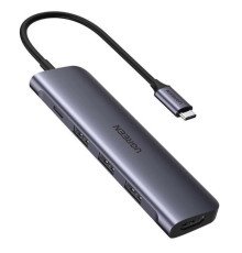 Хаб UGREEN CM136 USB Type C to HDMI + USB 3.0*3 + PD Power Converter (UGR-50209)