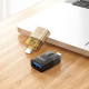 Перехідник HOCO UA36 iP male to USB female OTG transparent adapter Black (6942007647151)